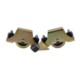 GateshoX Sliding Gate Wheel Set 80mm Electroplated Including End Stopper