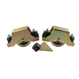 GateshoX Sliding Gate Wheel Set 80mm Electroplated Including End Stopper