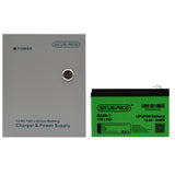 Securi-Prod 3Amp Lithium Backup Power Supply incl. 12V 7AH LiFePO4 lithium battery Front View PS49-l BA50-1