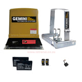 Gemini Slider 600 24V Sliding Gate Motor Kit with 2 x 12V 5Ah Batteries, 2 Remotes, Base Plate, Anti-Theft Bracket & GEMLINK