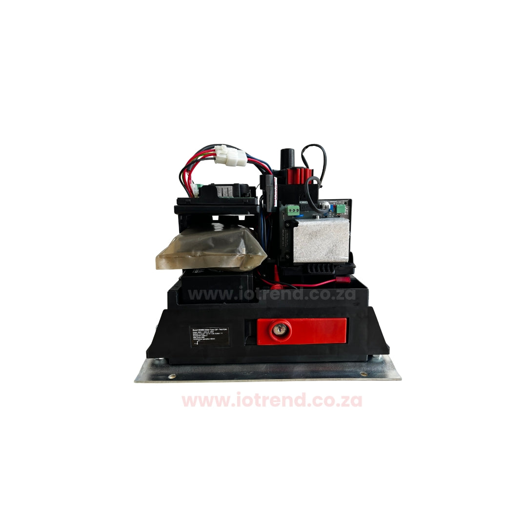 Gemini Slider 800 Complex 24V Sliding Gate Motor Kit with 24V 8Ah Battery, Remotes, Base Plate, 4m Steel Rack & GEMLINK