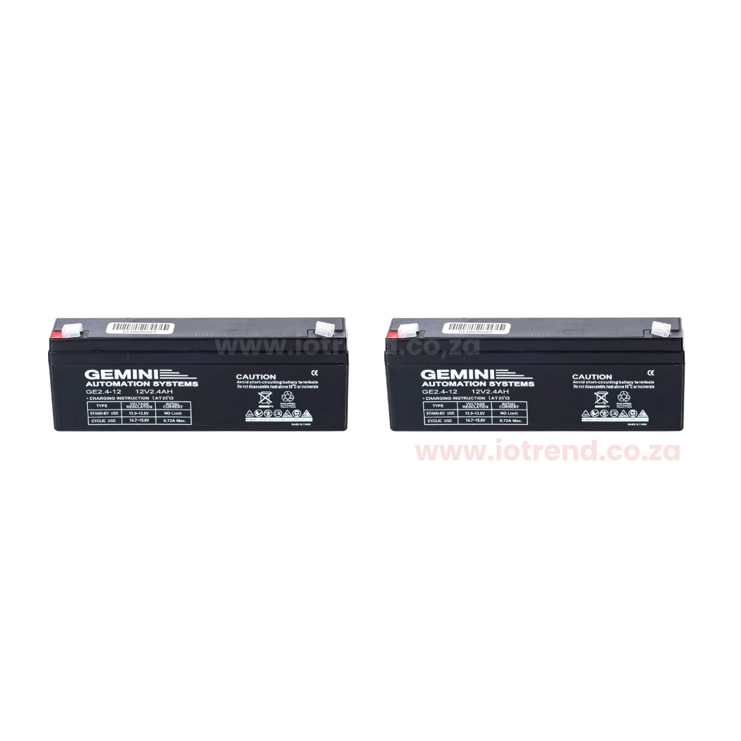 Gemini 24V DC Tip-Up Garage Door Motor Kit with Batteries, 2 Remotes & Tip-Up Rail