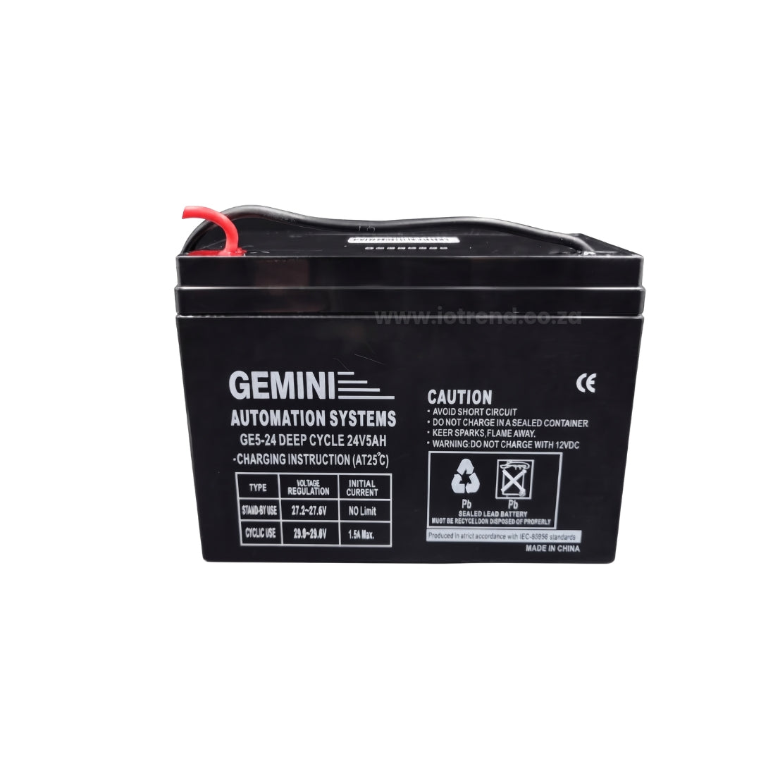 Gemini 24V DC 5Ah Replacement Battery