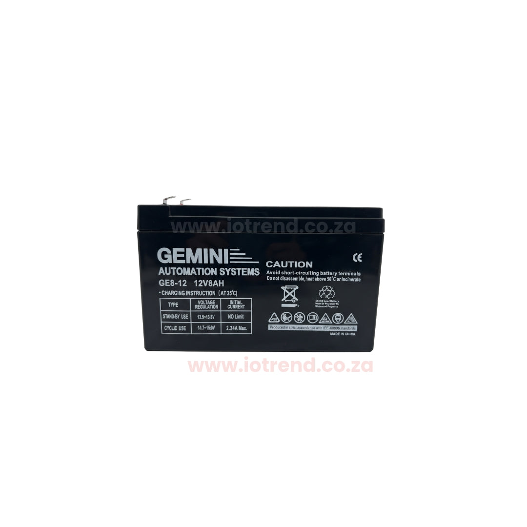 Gemini Slider 500 Sliding Gate Motor Kit with 7Ah Battery, 2 Remotes, Base Plate & 4m Steel Rack