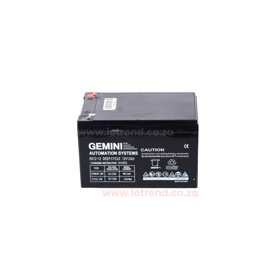 Gemini Slider 500+ Sliding Gate Motor Kit with 12Ah Battery, 2 Remotes & Base Plate