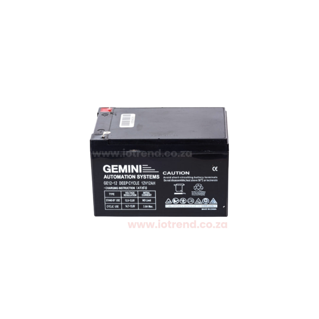 Gemini Slider 500+ Sliding Gate Motor Kit with 12Ah Battery, 2 Remotes, Base Plate, 4m Steel Rack, Anti-Theft Bracket & GEMLINK