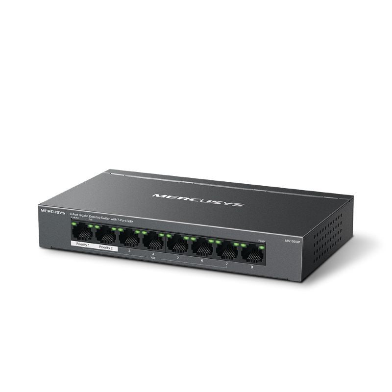 Mercusys MS108GP 8-Port Gigabit Desktop Switch with 7-Port PoE+ - image 2