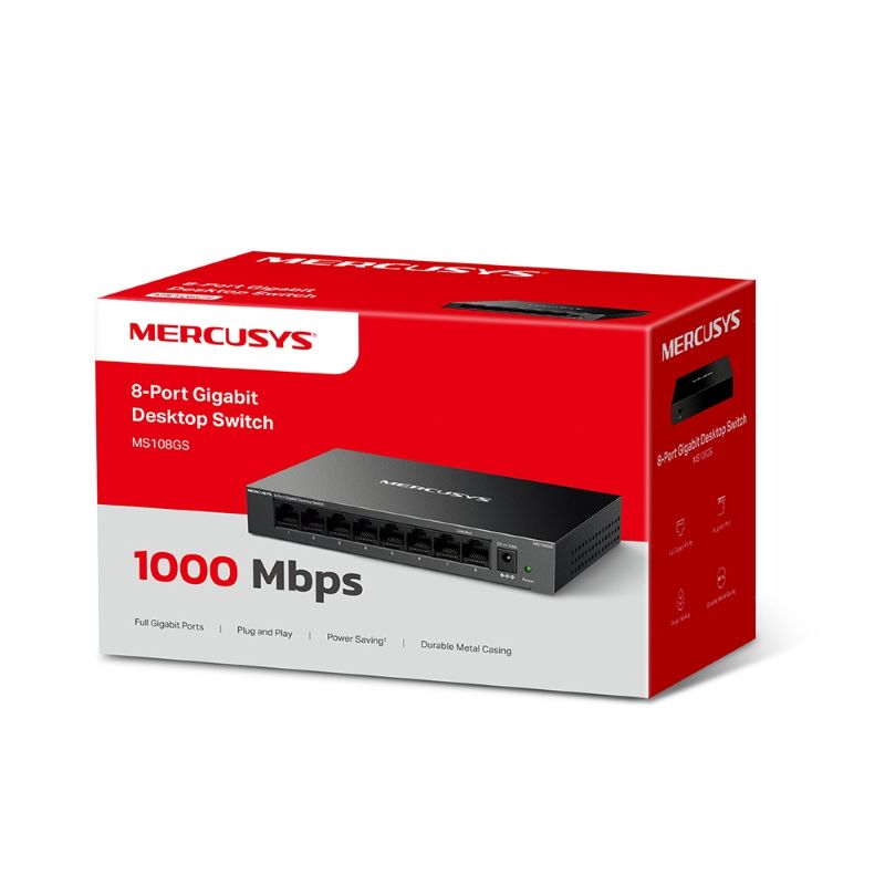 Mercusys MS108GS 8-Port Gigabit Desktop Switch (Steel Case) - image 6
