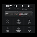 Mercusys MS120GP 20-Port Gigabit Rackmount Switch with 16-Port PoE+ - image 5