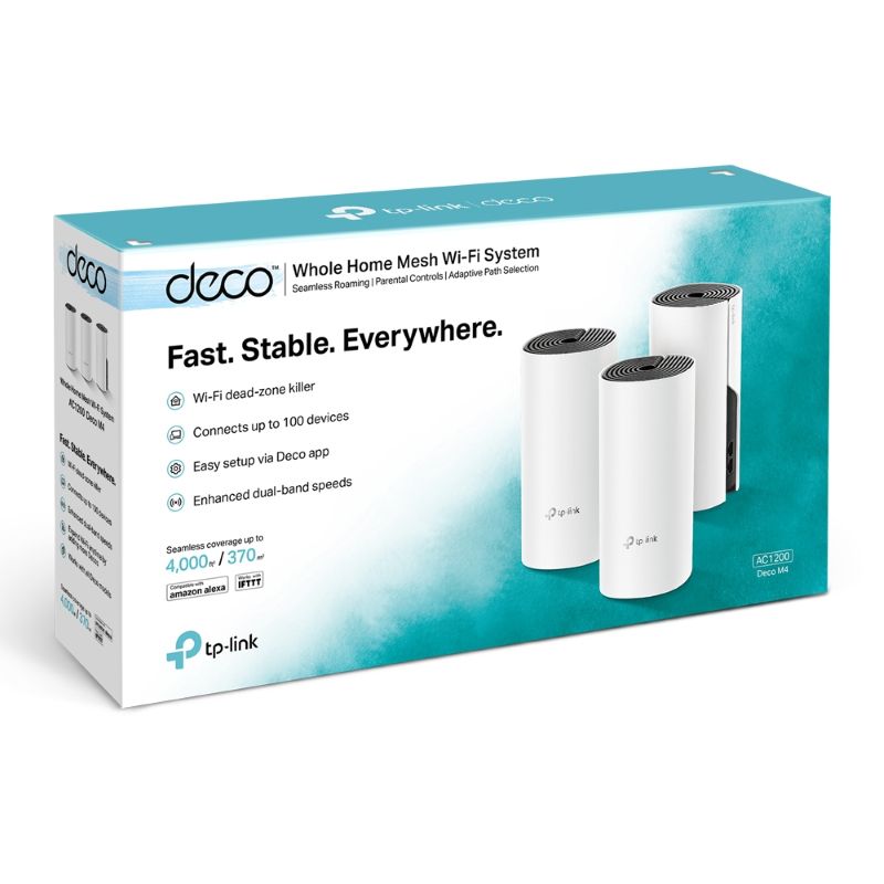 TP-Link Deco M4 AC1200 Whole Home Mesh Wi-Fi System (3-Pack) - image 6
