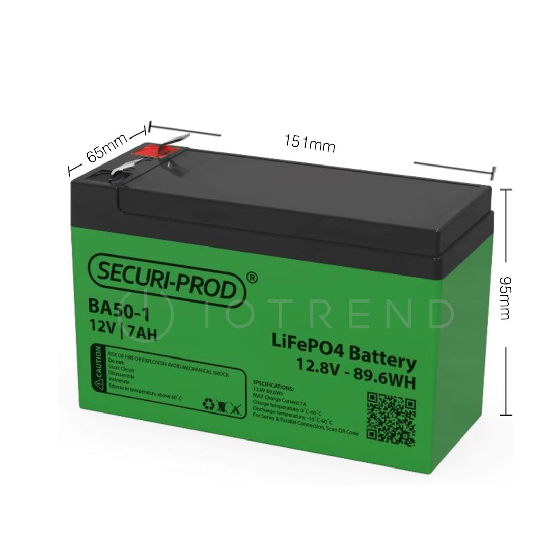 Securi-Prod Lithium Battery 12.8V 7AH image 2