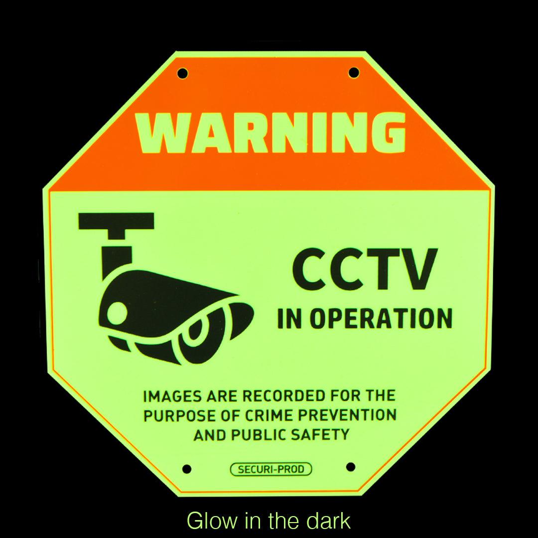Luminous CCTV Warning Sign Large - IOTREND