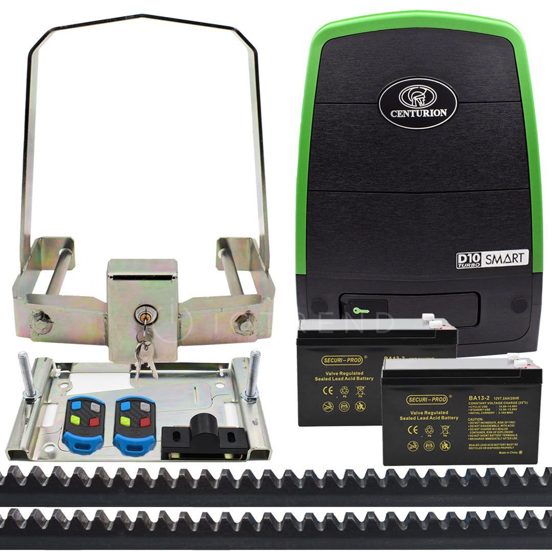 Centurion D10 Turbo SMART Gate Motor Kit with Anti-Theft Bracket | Iotrend