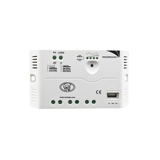 Centurion PMW Solar Charge Controller 12V/24V 20A Front View