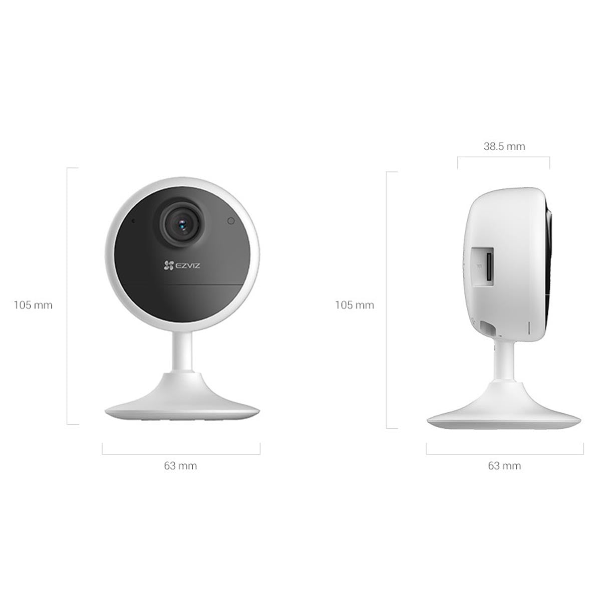 Ezviz CB1 1080P WiFi Battery-operated camera - Product Dimensions - CC599-15