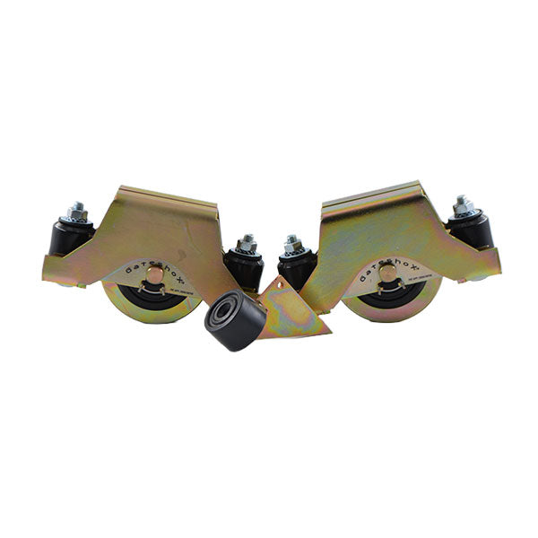 GateshoX Sliding Gate Wheel Set 80mm Electroplated Including End Stopper