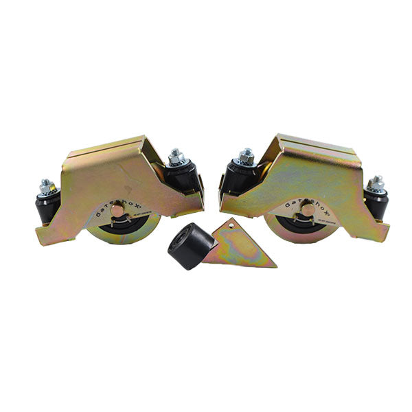 GateshoX Sliding Gate Wheel Set 80mm Electroplated Including End Stopper