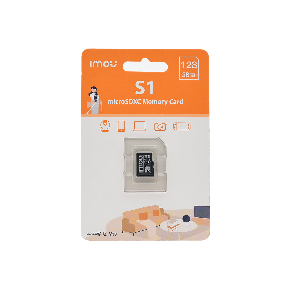 Imou 128GB Micro SDXC Surveillance Memory Card ST2-128-S1 Packaging View CH47-2