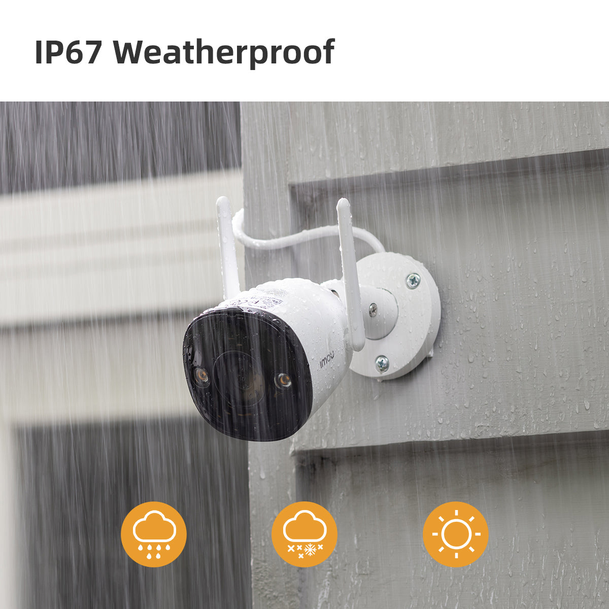 Imou Bullet 2 Outdoor 4MP Wi-Fi Camera with Smart Color Night Vision IPC-F42FEP-D-0280B IP67 Weatherproof CC473-1
