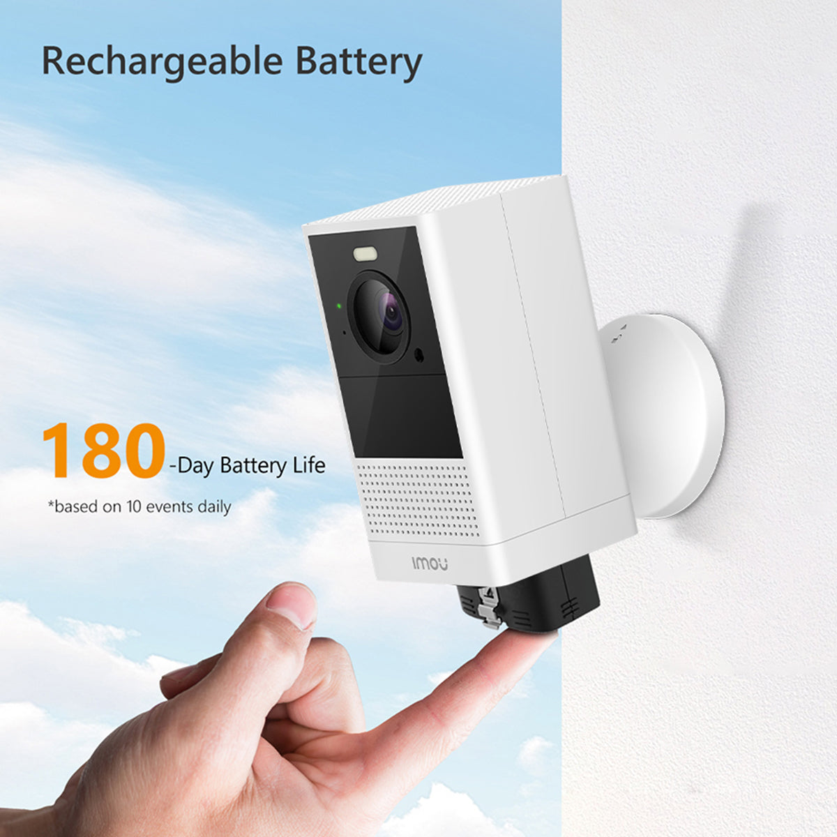 Imou Cell 2 Wire Free 4MP Rechargeable Battery Operated Smart Camera IPC-B46LP-White Product Feature Rechargeable Battery CC473-6