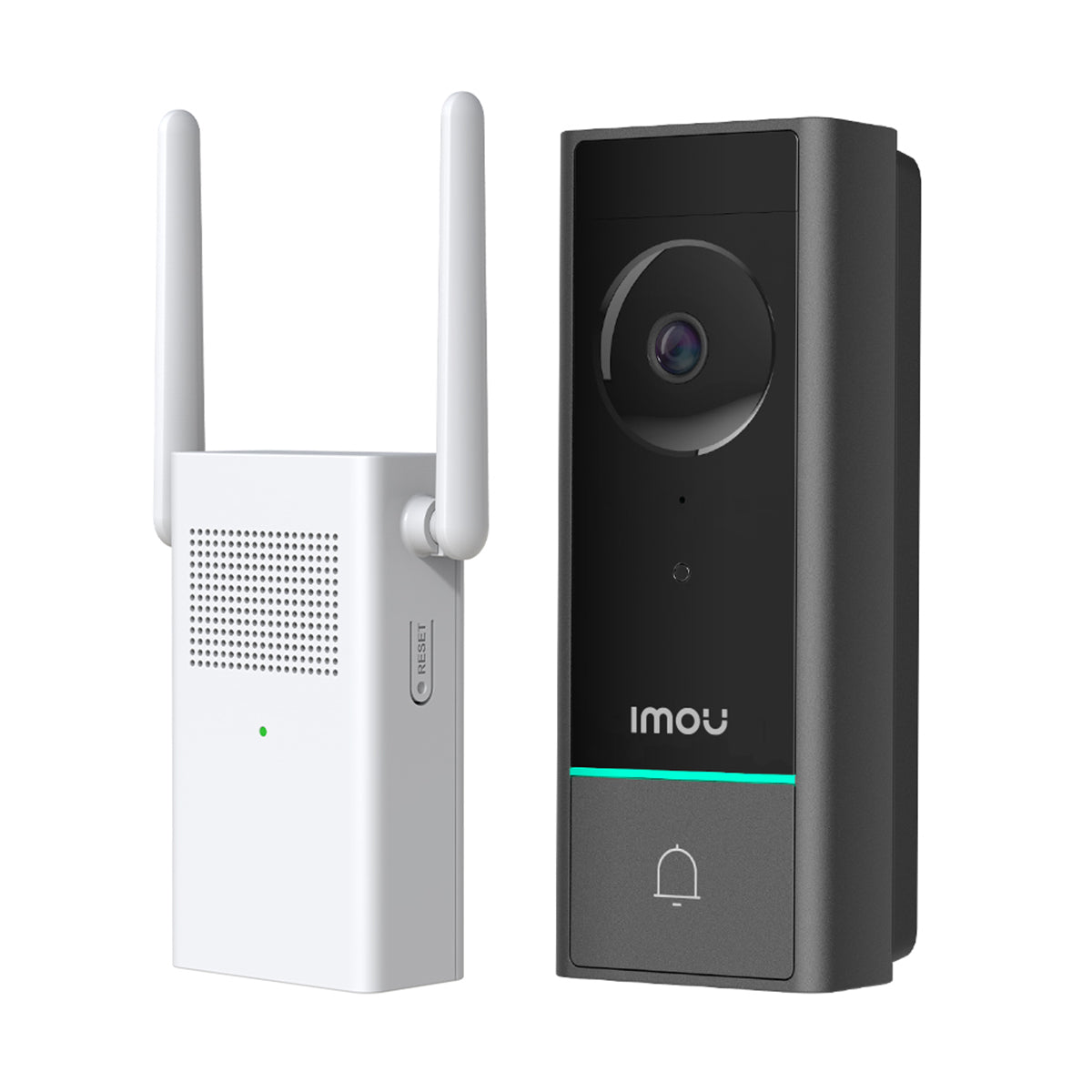 Imou DB60 5MP Battery Powered Doorbell Camera Kit 2AVYF-DS21 Doorbell and Chime Front View LK474