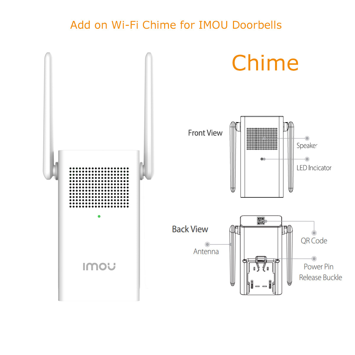 Imou DS21 Chime for Imou DB60 Doorbell DS21-W-W Product information LK474-2