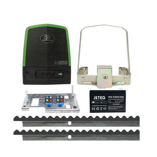 Centurion D3 SMART+ Gate Motor Kit with Angled Nylon Rack and Anti-Theft Bracket (New Launch)