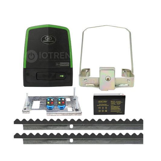 Centurion D3 SMART+ Gate Motor Kit with Angled Nylon Rack and Anti-Theft Bracket (New Launch)