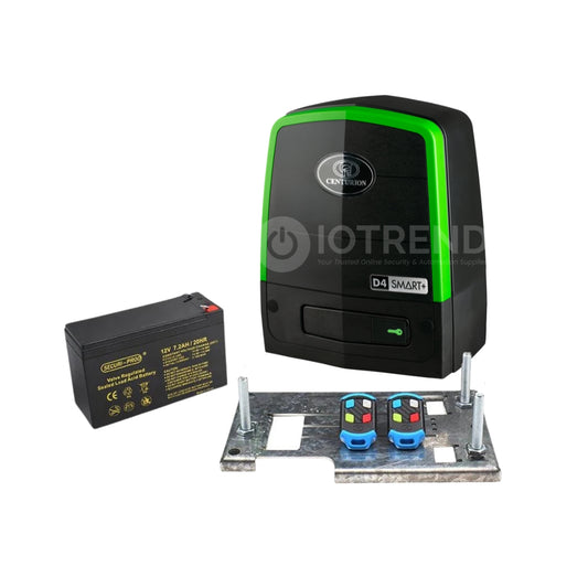 Centurion D4 SMART+ Gate Motor with Remotes, Baseplate and Battery (New Launch)