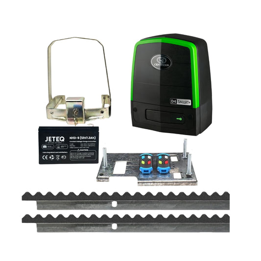 Centurion D4 SMART+ Gate Motor Kit with 4m Angled Nylon Rack and Bracket (New Launch)