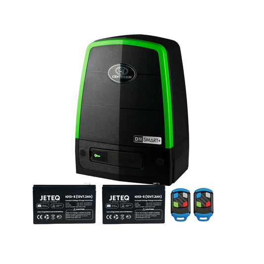Centurion D10 Turbo SMART+ Gate Motor Incl Batteries, Remotes with Baseplate (New Launch)