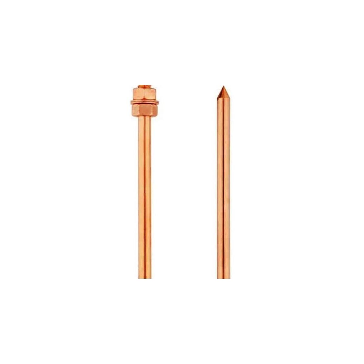 Nemtek Copper Earth Spike 1.2m with Nut and Washer Cloe Up View EF01-2