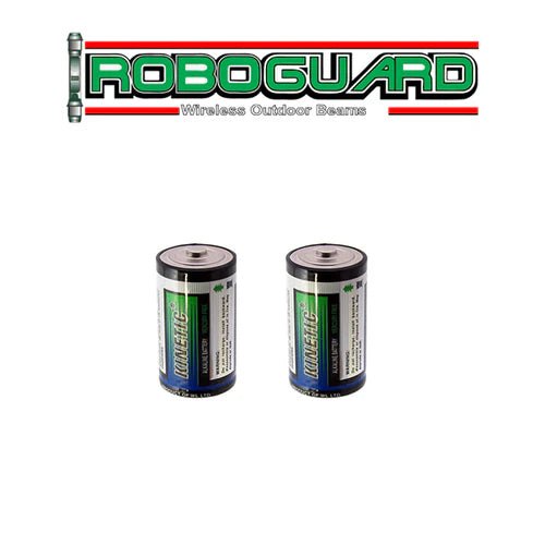 Roboguard 1.5V Size C Kinetic Alkaline Batteries (2 Pack)
