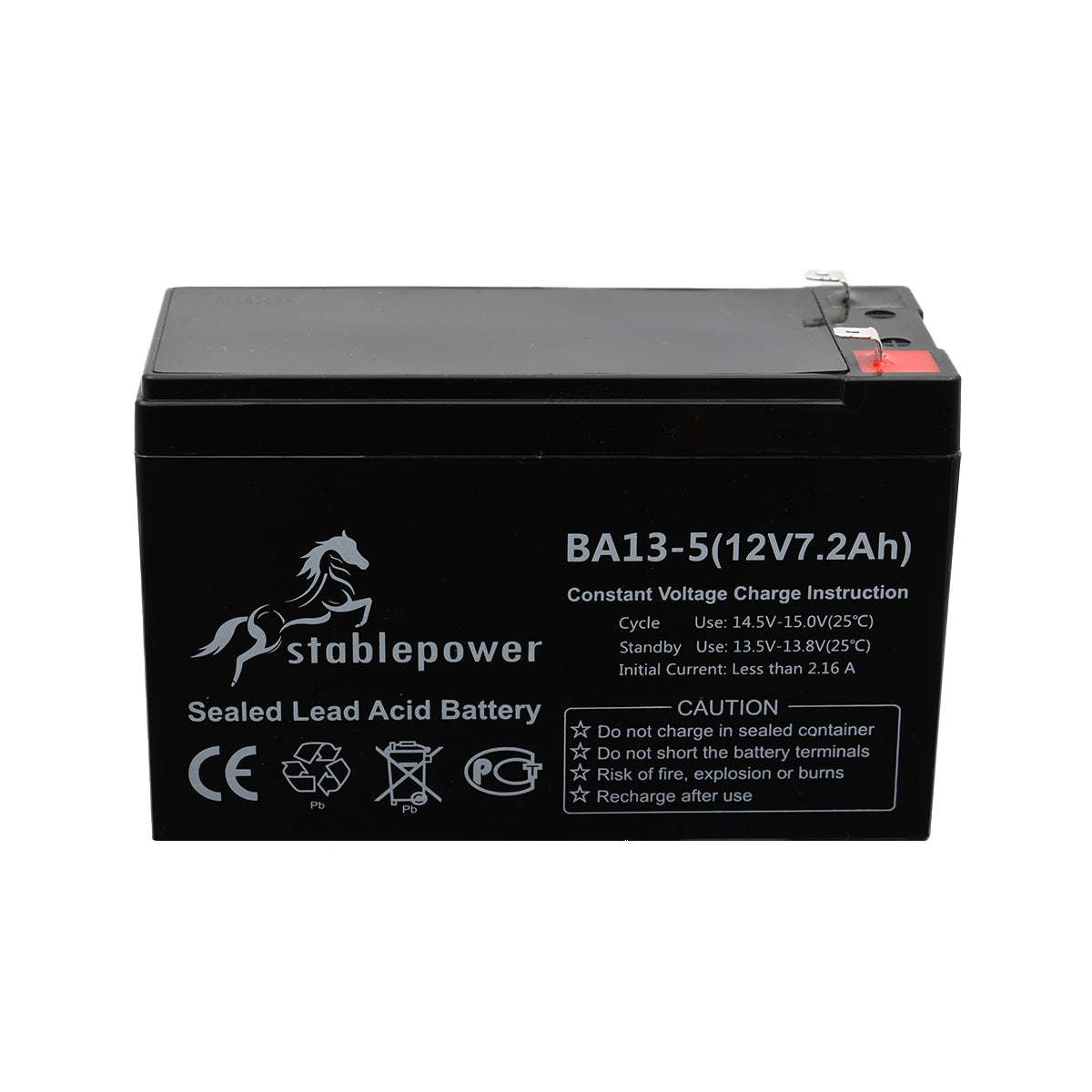 Stablepower 12V 7.2AH Rechargeable Sealed Lead Acid Battery Image 1 BA13-5N1