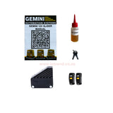 Gemini Slider 600 24V Sliding Gate Motor Kit with 2 x 12V 5Ah Batteries, 2 Remotes, Base Plate, 4m Steel Rack & GEMLINK
