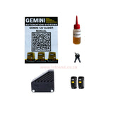 Gemini Slider 500 Sliding Gate Motor Kit with 7Ah Battery, 2 Remotes, Base Plate, 4m Steel Rack, Anti-Theft Bracket & GEMLINK