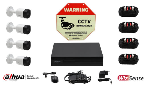 DAHUA 4 Channel DVR & 4 Bullet Cameras DIY CCTV Kit