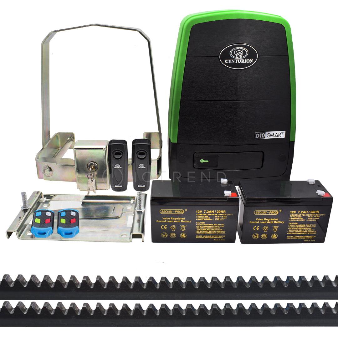 Centurion D10 SMART Kit Including Batteries, Remotes, Steel Rack, Anti Theft Bracket and SMART Wireless Beams - IOTREND