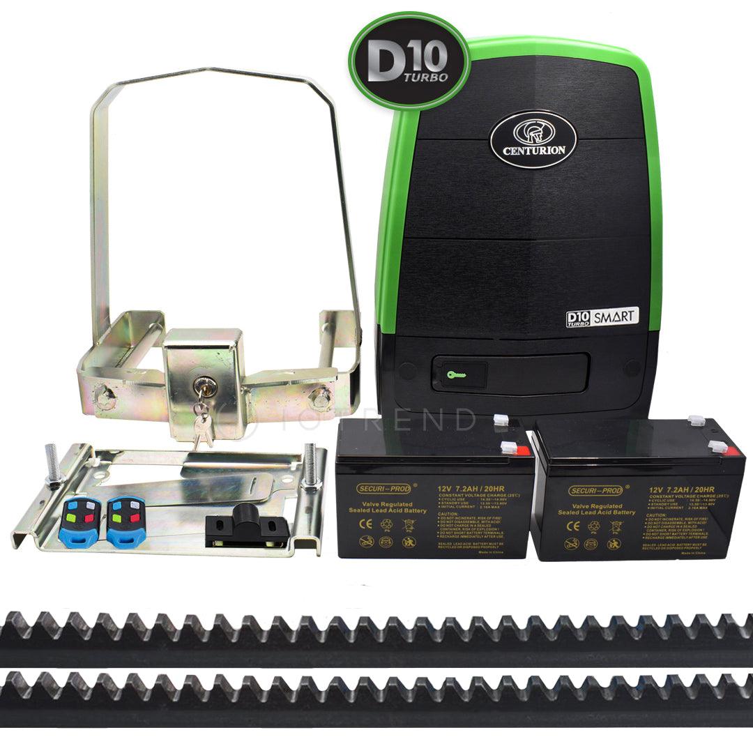 Centurion D10 Turbo SMART Kit Including Batteries, Remotes, Steel Rack and Anti Theft Bracket - IOTREND