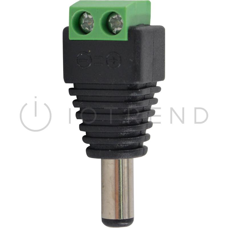 DC Plug incl Terminal Connector Block - Male 10 pack - IOTREND