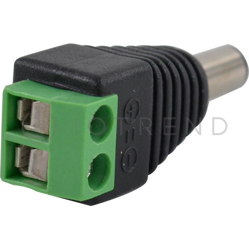 DC Plug incl Terminal Connector Block - Male 10 pack - IOTREND