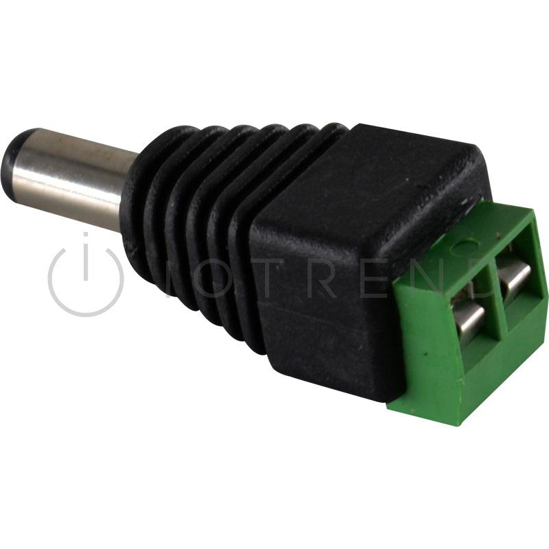 DC Plug incl Terminal Connector Block - Male 10 pack - IOTREND
