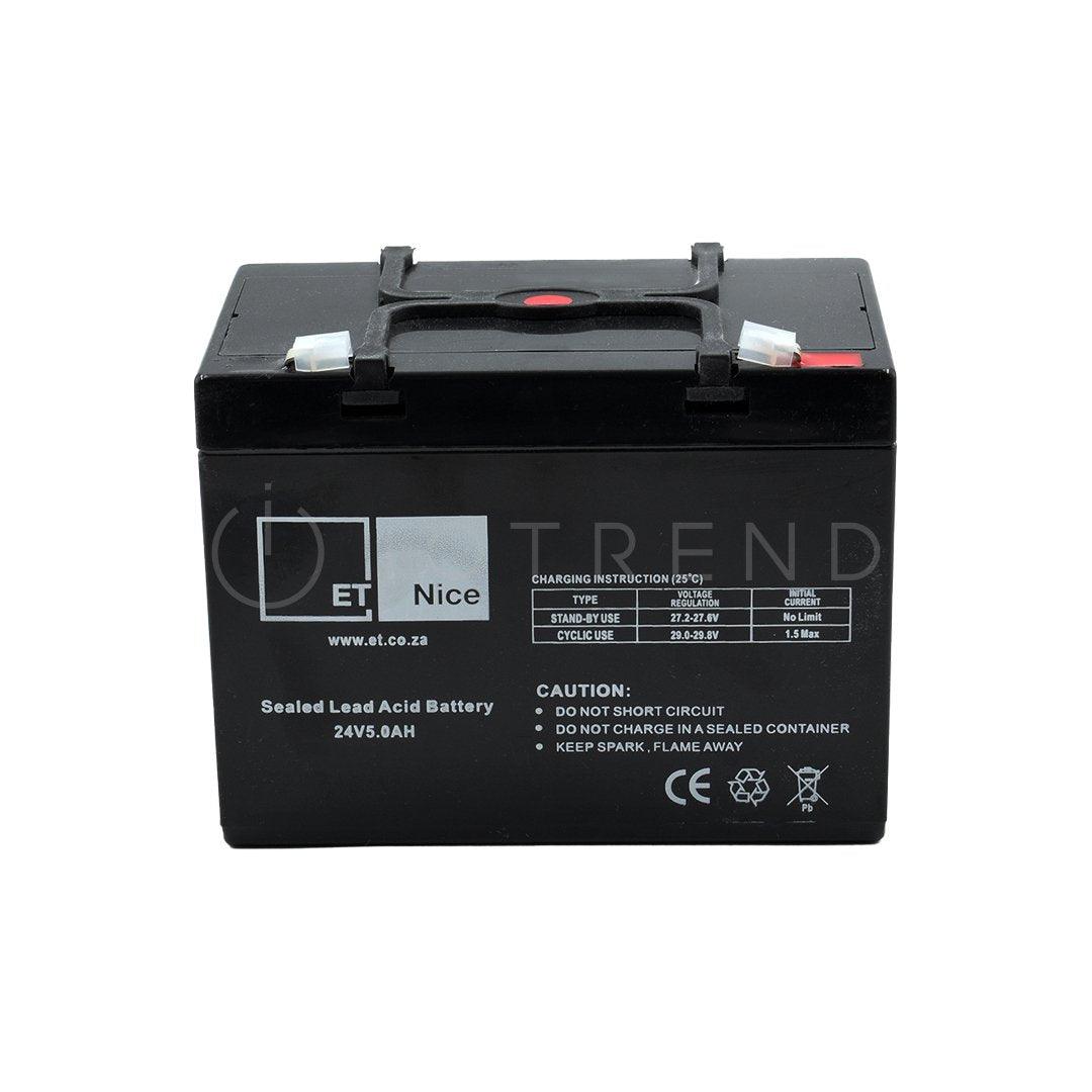 ET Nice 24V 5Ah Rechargeable SLA for Drive 1000 Gate Motor - IOTREND