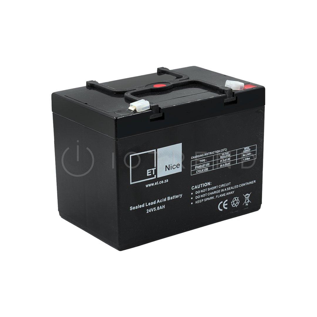 ET Nice 24V 5Ah Rechargeable SLA for Drive 1000 Gate Motor - IOTREND