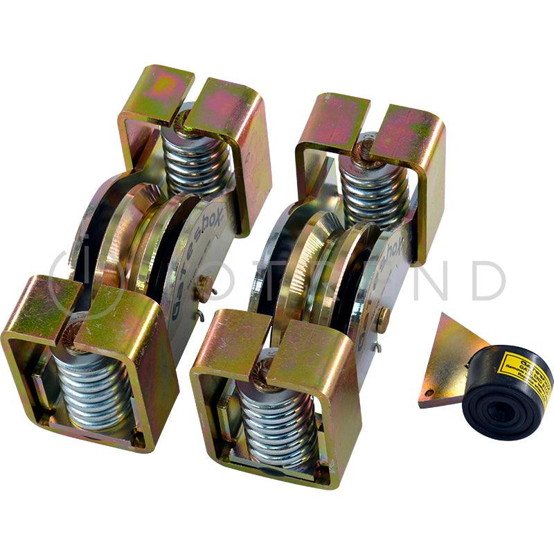 GateshoX Sliding Gate Wheel Set 80mm Electroplated Including End Stopper - IOTREND