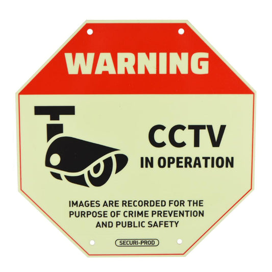 Luminous CCTV Warning Sign Large - IOTREND