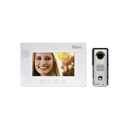 NICE 7" Colour Video Intercom Kit incl Die Cast Aluminium Gate Station - IOTREND