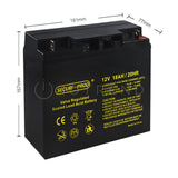 Securi Prod 12V 18AH Rechargeable Sealed Lead Acid Battery - IOTREND