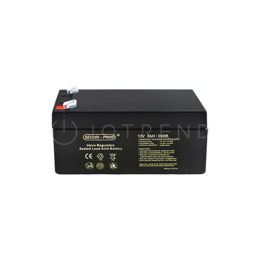 Securi Prod 12V 3AH Rechargeable Sealed Lead Acid Battery - IOTREND