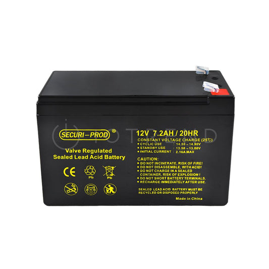 Securi Prod 12V 7.2AH Rechargeable Sealed Lead Acid Battery - IOTREND